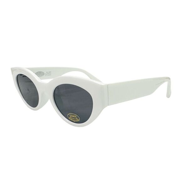 Petals & Peacocks x Zumiez Round Retro Sunglasses - White - One Size - Picture 3 of 8